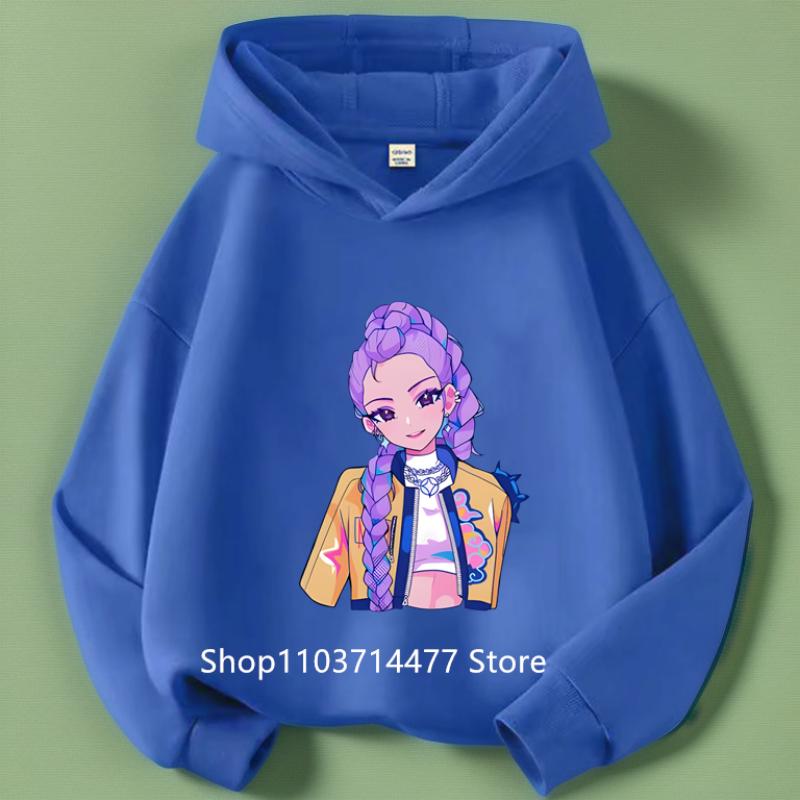 K-pop Demon Hunters Hoodies Boys Girls Long Sleeve Outerwear Saja Boys Print Hooded Coat for Children Fashion Pullover Kids Tops