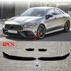 Боковой сплиттер-каннард переднего бампера автомобиля для Mercedes Benz C118 W118 CLA45 AMG 2019-2023 ABS Накладка на решетку противотуманной фары Воздушная накладка