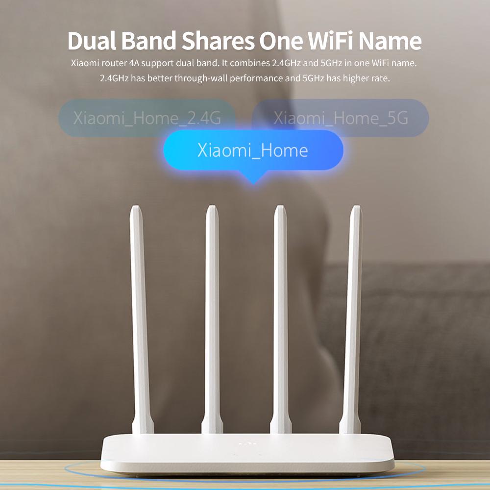 Xiaomi Mi Router 4A Gigabit Version 2.4GHz 5GHz Dual Band 1167Mbps WiFi Repeater 128MB DDR3 High Gain 4 Accelerator Coverage External Signal Amplifier