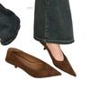 French Vintage Style Pointed Toe Suede High Heels For Women Office Wear