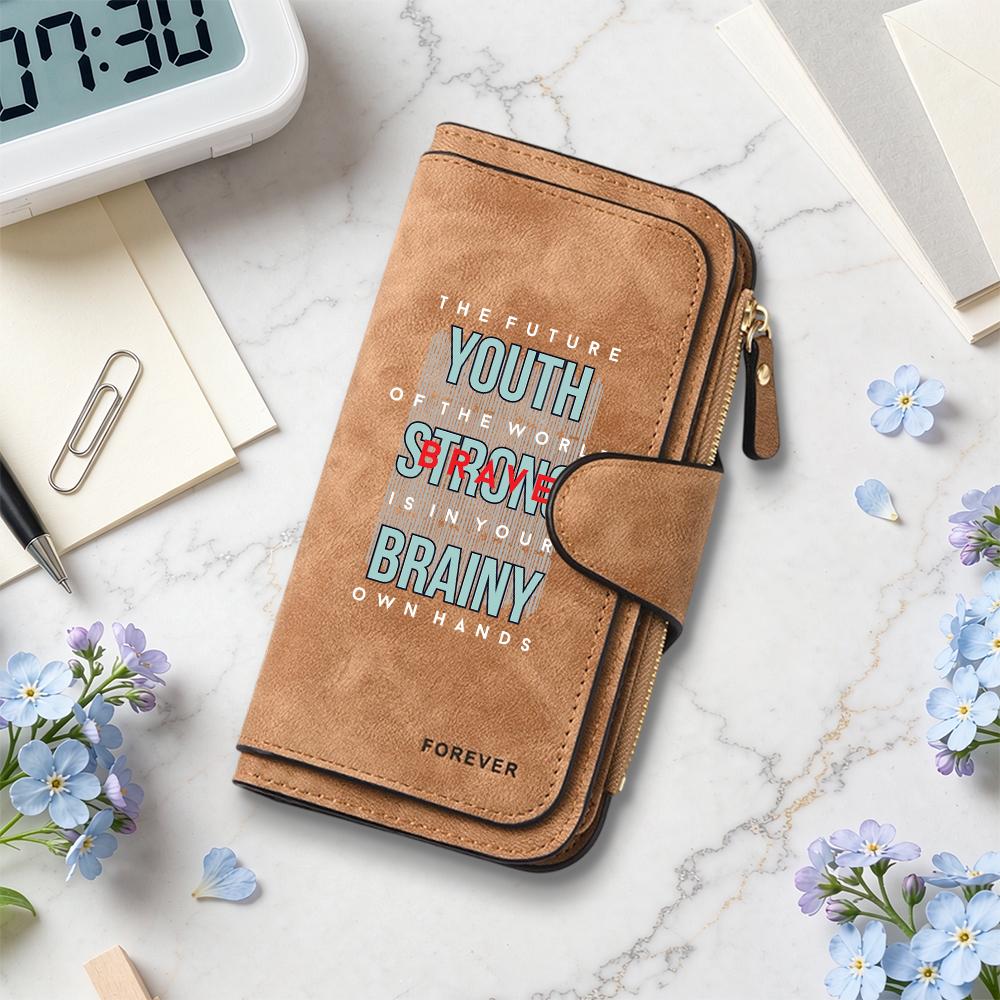 Stylish Print Long Wallet Casual Multi Slot Card Holder Purse for Daily Commute Use