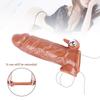 Reusable Condom Penis Extension Sleeve Delay Ejaculation Cock Cover Penis Extender Vibrator Sex Toys For Men Adults Products
