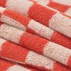 Antibacterial Retro Checkerboard Jacquard Cotton Bath Towel Face Towels
