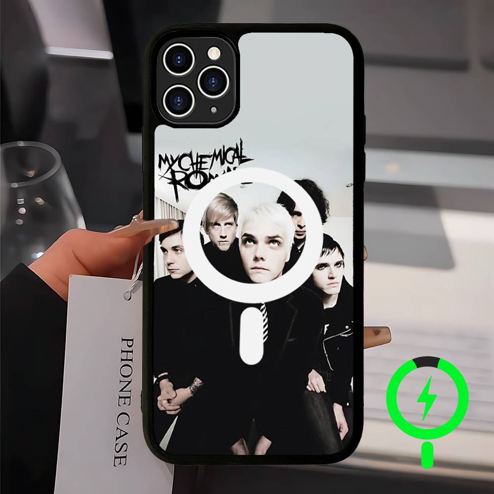 My Chemical Romance Rock Band Magnetic Case For IPhone 17 16 14 13 12 11 15 Pro Max Plus Wireless Charge Phone Cover