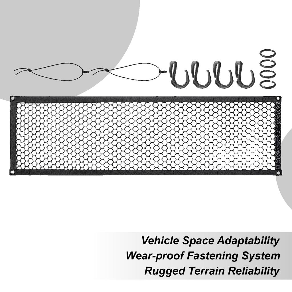 SUV Cargo Net Mesh Storage Carge Pouch For Car Vehicle Luggage Storage Mesh For Truck SUV Pickup RV Van Sedan Offroad Camping