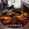 1PC Spain's Ya-mal Celebration Round Rug for Livingroom,Bedroom, Palyroom, Chair Rug, Area rug, Circle Carpet, Large Size Fan Christmas gift