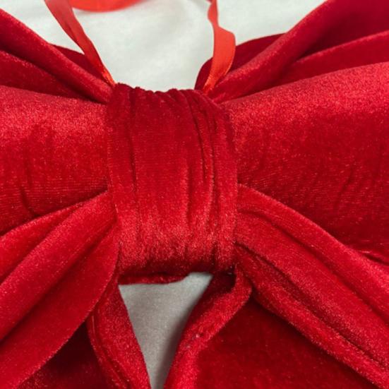 Bow Pendant Red Velvet Christmas Decoration Hanging Ornament Holiday Parties Home Office Festive Gift Party Accessory
