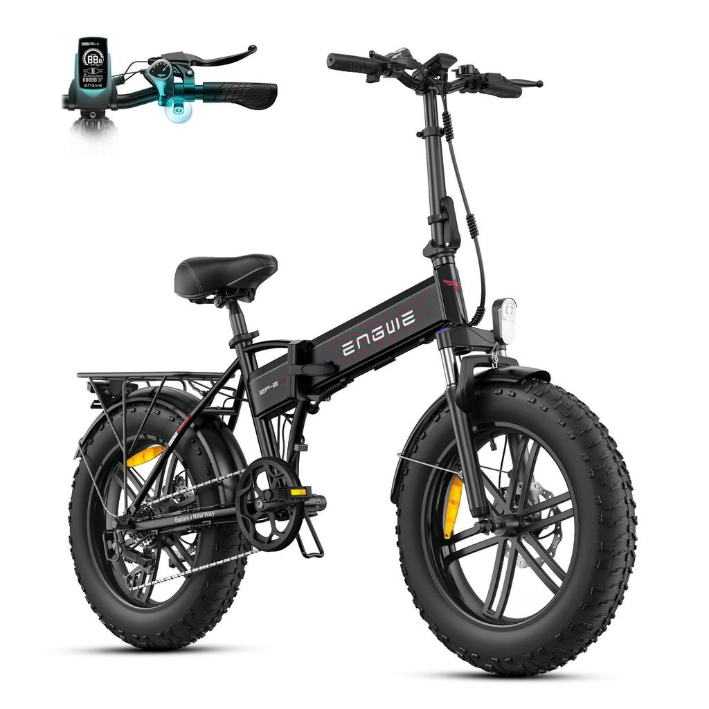 ENGWE EP-2 Boost Folding E-Bike: 120KM Range, 150KG Payload, 20x4.0 Fat Tire, 55Nm Torque & PAS Boost Button
