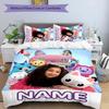3pcs Gaby's Bubble House2 Cover Set - Personalized Name, HD Printed Bedding with 1 Cover and 2 Pillowcases - Perfect for Home Decor, Easy Care