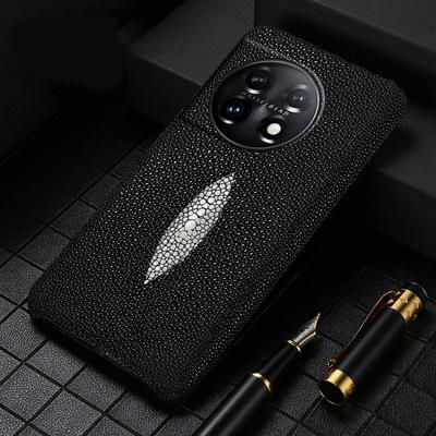LANGSIDI Настоящая кожа ската Чехол для телефона Для Oneplus 12 13 15 One Plus Жемчужная рыба Ударопрочная задняя крышка