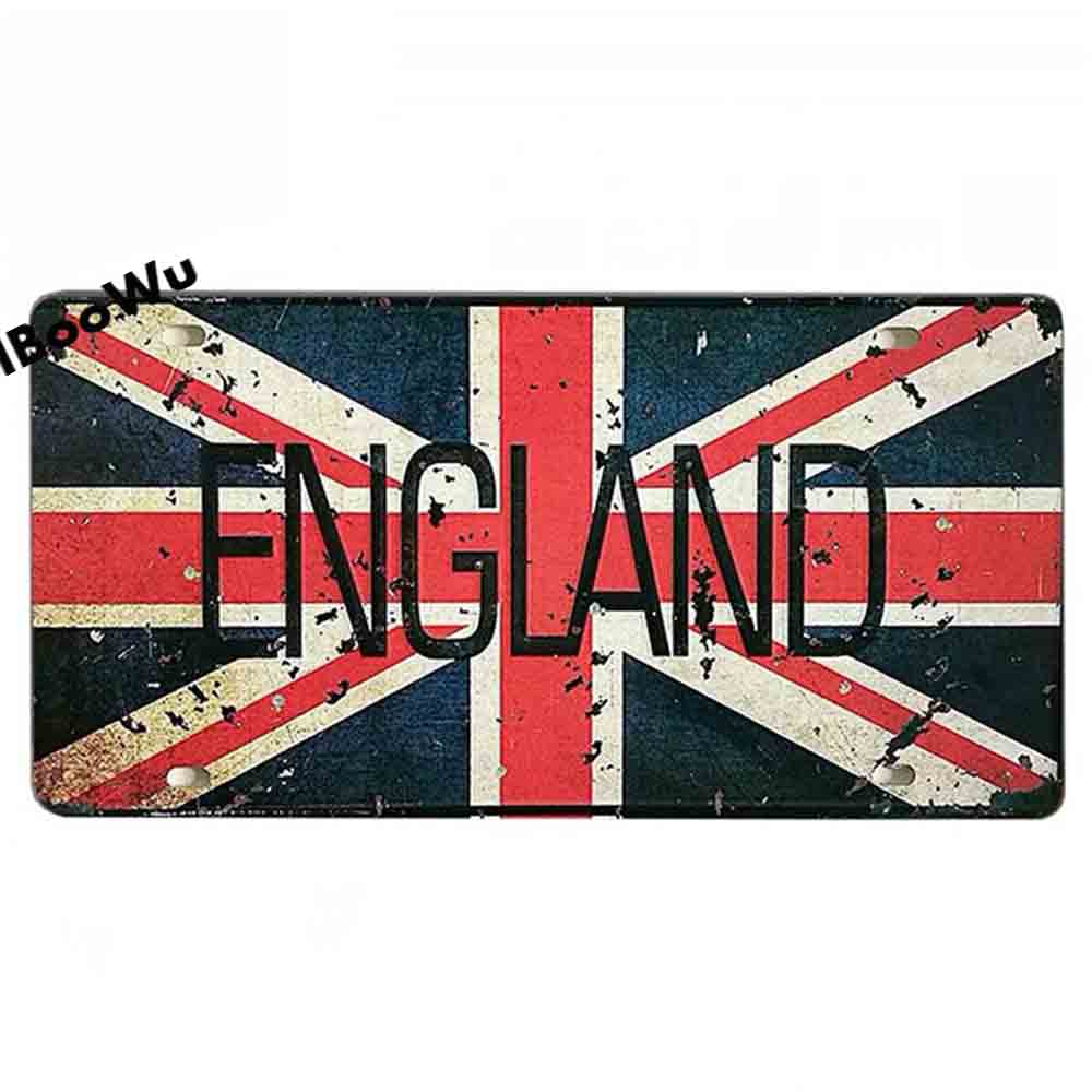 Worldwide Popular City License Plate Poster Vintage Retro Wall Decor Canada/London/Brazil Metal Tin Sign Plaques Poster