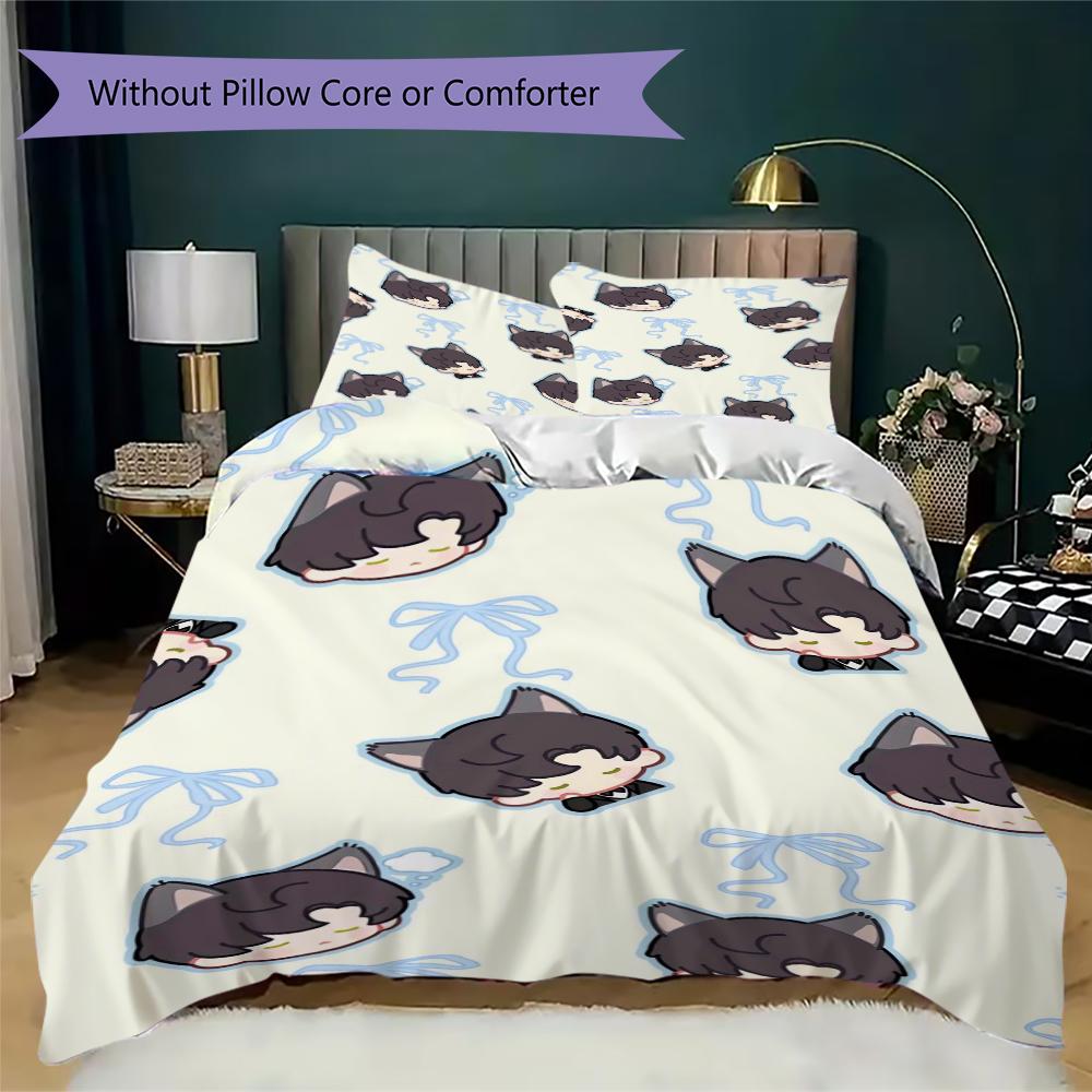 Xavier&Zayne Pattern Bedding uilt Set uilt Cover Pillowcase Home Decoration Birthday Gift (1 * duvet cover + 2 * pillowcase without core)250