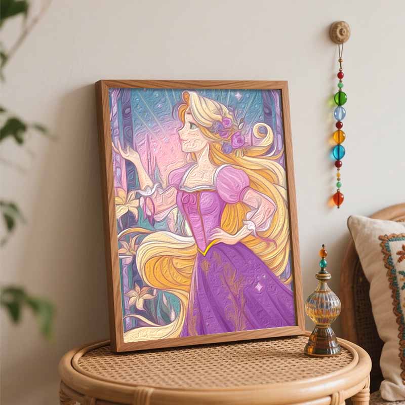 Disney Набор для рисования маслом Рапунцель Декор для стен дома Ручная работа Подарок для фанатов Коллекция