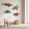 Образовательное настенное искусство для игровой комнаты 4 шт./комплект Деревянный декор с динозаврами Детская комната, Ретро Стегозавр Плезиозавр Подвесной Мальчишеская комната И Птерозавр с