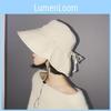 Fisherman Breathable Summer Hat With Butterfly Bow Accent Perfect For Sun Protection