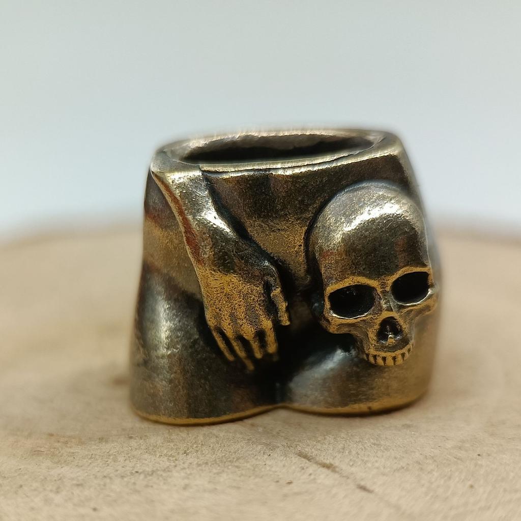 Love Skull Brass Knife Beads EDC Outdoor DIY Paracord Handmade Woven Lanyard Pendant Accessories Punk Bracelets Charms