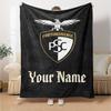 Name Custom Portimonense SC Print Flannel Blanket High Quality Warm Comfortable Cover for All Seasons Perfect for Gifts Home Decor