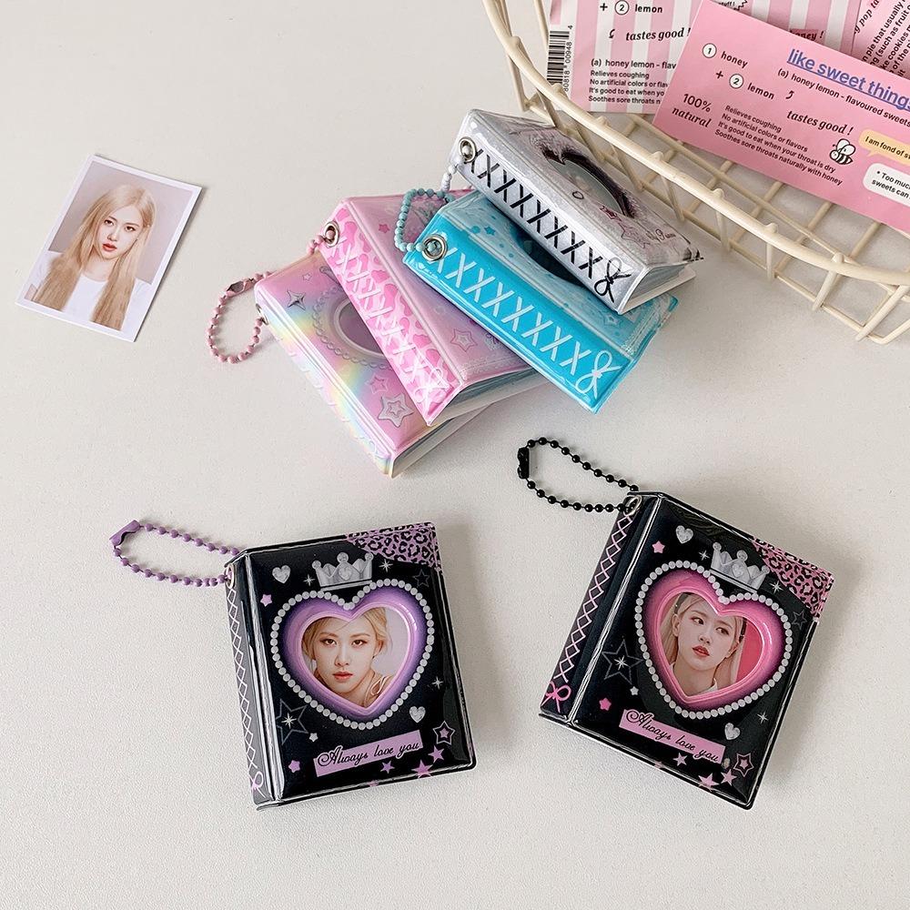PVC Card Cover Korean Photocard Holder Mini Crown Love Heart Card Protective Case Student Friends