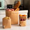 Large Capacity Kraft Paper Bag Waterproof Storage Bag Durable Shopping Bag Shopping Bag