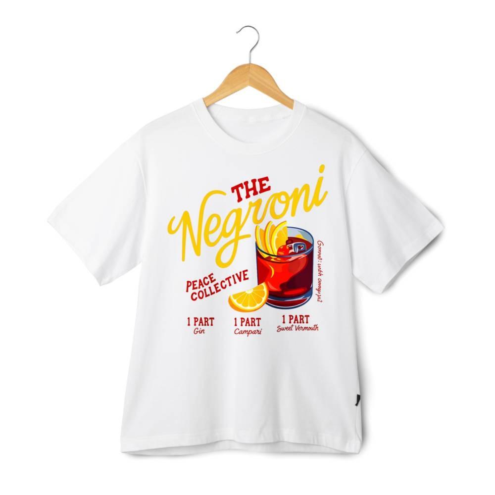 Unisex The Negroni Classic Cocktail Recipe Vintage Bar Lovers Cotton T-Shirt