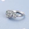 925 Sterling Silver Zircon Heart Finger Rings for Women Girls Wedding Party Classic Jewelry Gift Kfdka