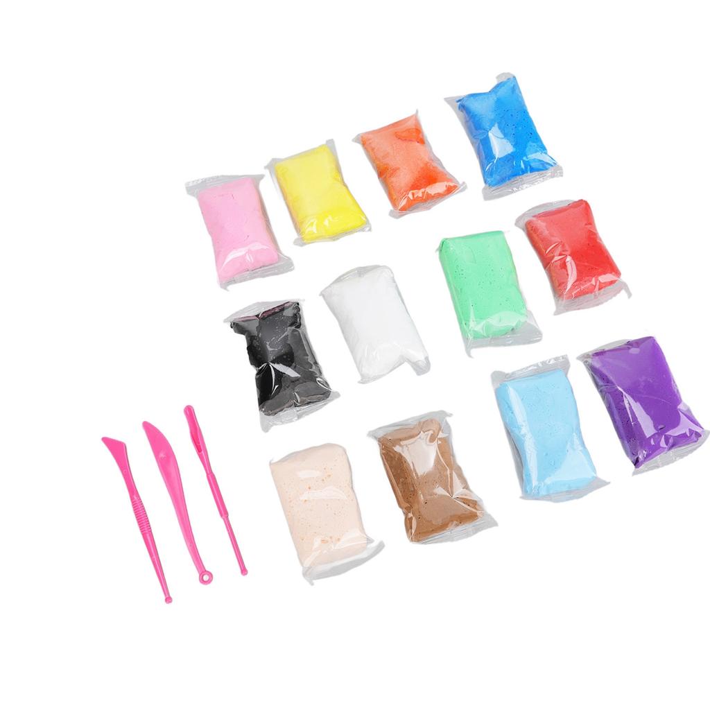Air Dry Clay 12 Color Space Clay Ultra Light Soft Clay Hand Made DIY Modeling Clay with Utility