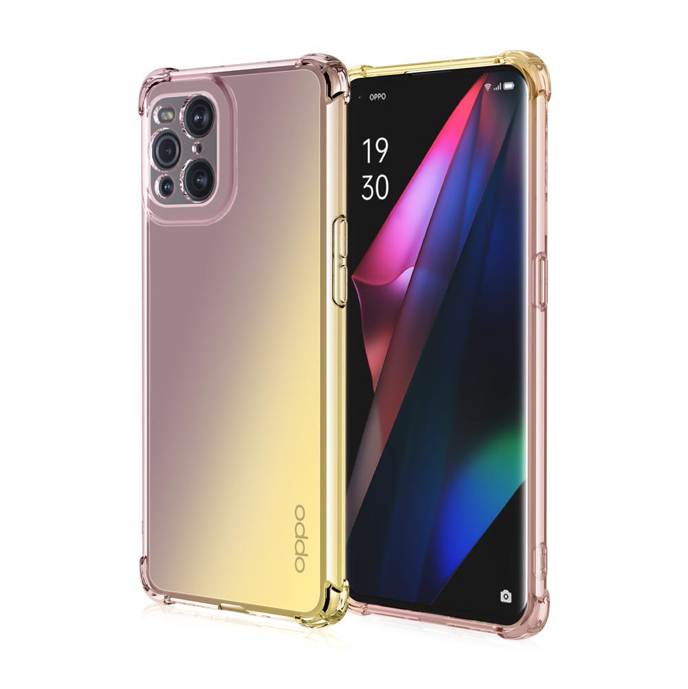 Прозрачный милый чехол для телефона с градиентом, тонкий, против царапин, гибкий чехол из ТПУ, противоударный защитный чехол для Oppo F9 F17 F19 Pro + X2 Neo X3 X5 X6 X7 K11