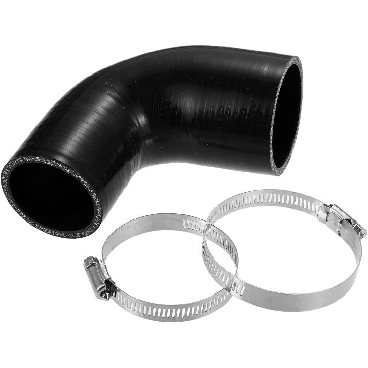 1 Pc 3.5" ID to 4.02" ID Universal 90 Degree Elbow Silicone Hose Coupler - Car Turbo Intercooler Intake Piping Hose - Silicone Black