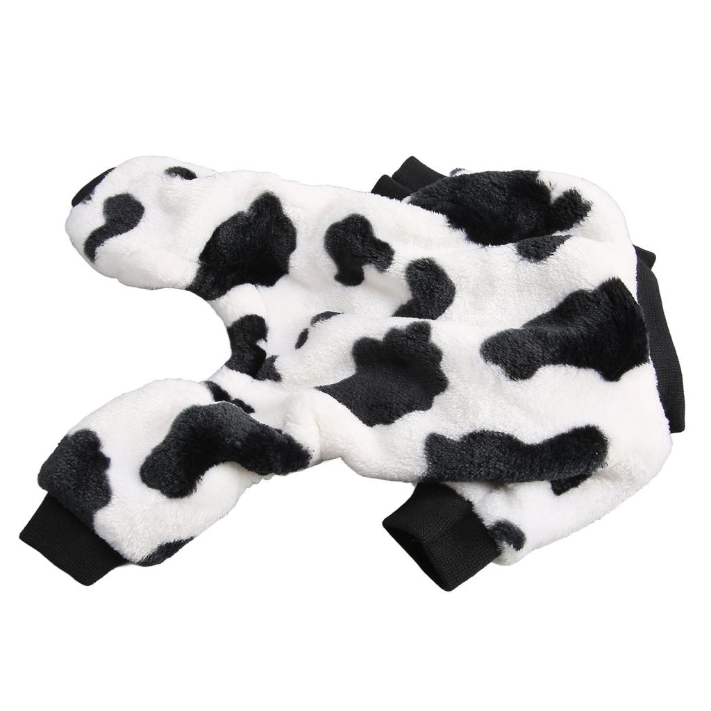 Зимняя одежда для собак, утолщенный полиэстер, хлопок, милый принт с изображением коровы, теплая толстовка для собак