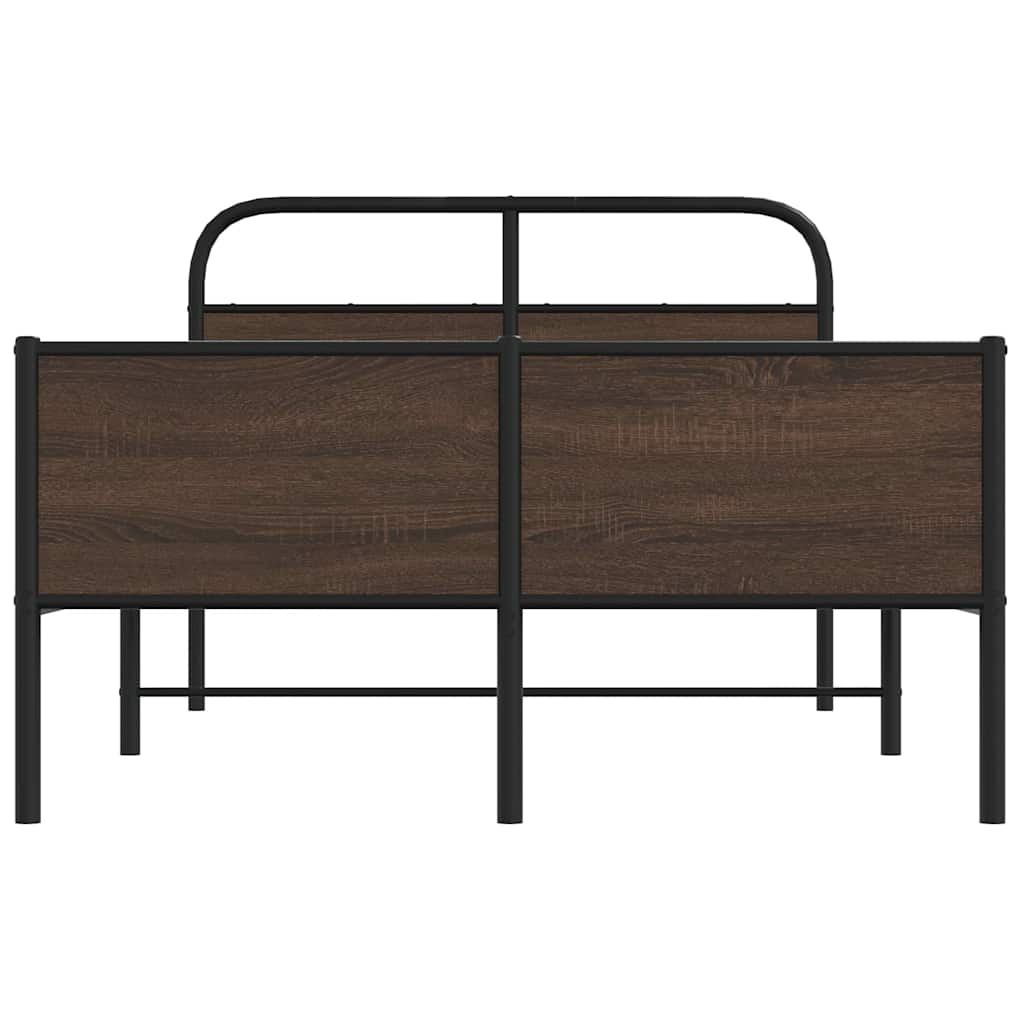 Bed Frame without Mattress 120 x 200 cm Brown Oak Effect