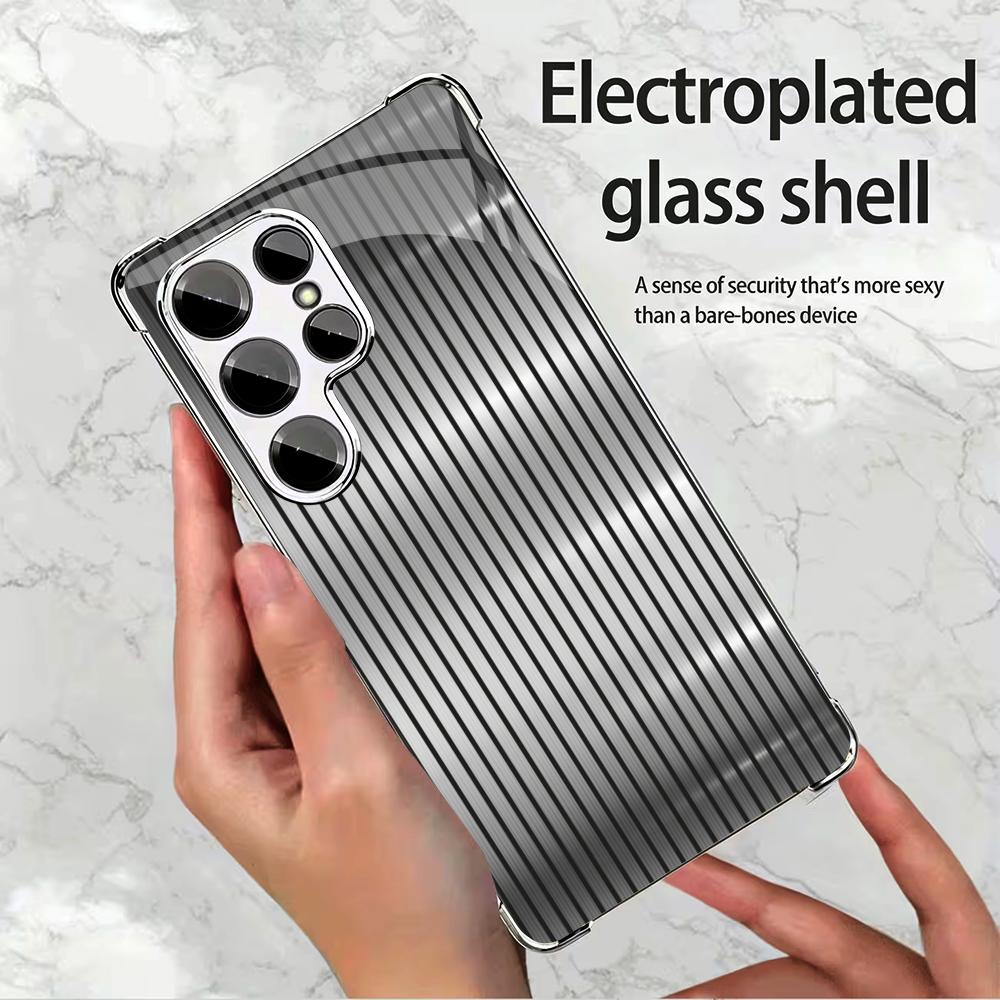 Чехол для телефона Simplicity High-end Электролитическое Стекло Чехол для телефона для Samsung Galaxy S26 S25 S24 S23 S22 S21 FE, Ultra, Plus телефона