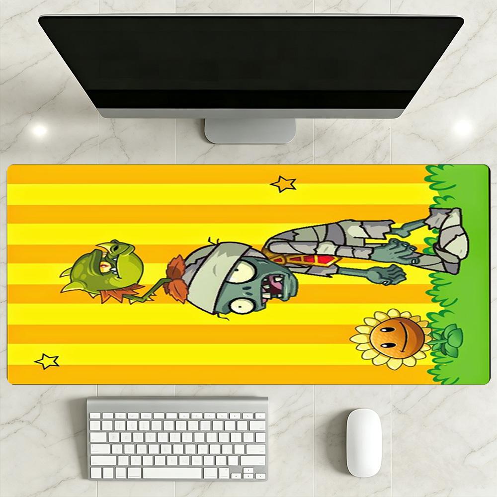 Plants Vs. Zombies Large Mouse Pad Keyboard Pad Desktop Mouse Pad Non-Slip Rubber Base Office Desk Accessory