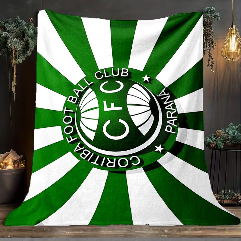 1PC Coritiba Foot Ball Club Printed Soft Flannel Blanket Throw for Adult Bedroom Living Room Sofa Camping Travel Fan gifts Christmas Gifts