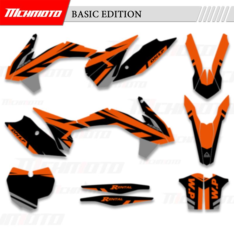 MCHMFG Для KTM SX SXF XC XCF 2013 2014 2015 EXC XCW 2014 2015 2016 Графика Наклейки Комплекты Номер Имя Фон