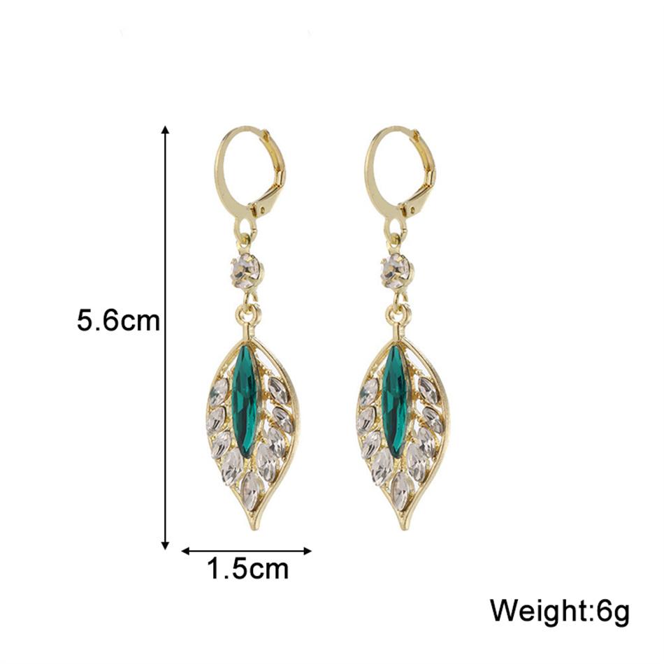 Серьги-подвески с длинными кисточками в форме листа зеленого циркония для женщин, темпераментный подарок, бижутерия, корейские ювелирные изделия, подвески, букле д'орей