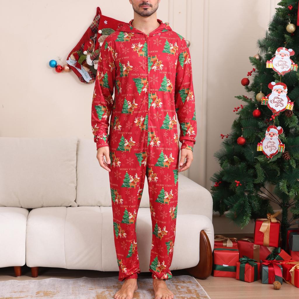 Рождественский комплект для всей семьи «родитель-ребенок», домашняя одежда, пижамы, все в одном
