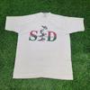 Винтажная футболка San-Diego SoCal Dolphin 90-х L/XL 23x29 Белая Калифорния