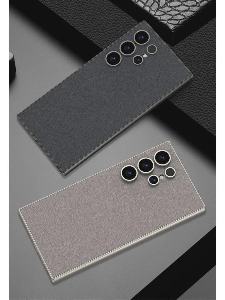 Чехол из металлической матовой кожи для Samsung S24Ultra — ультратонкая модная защита