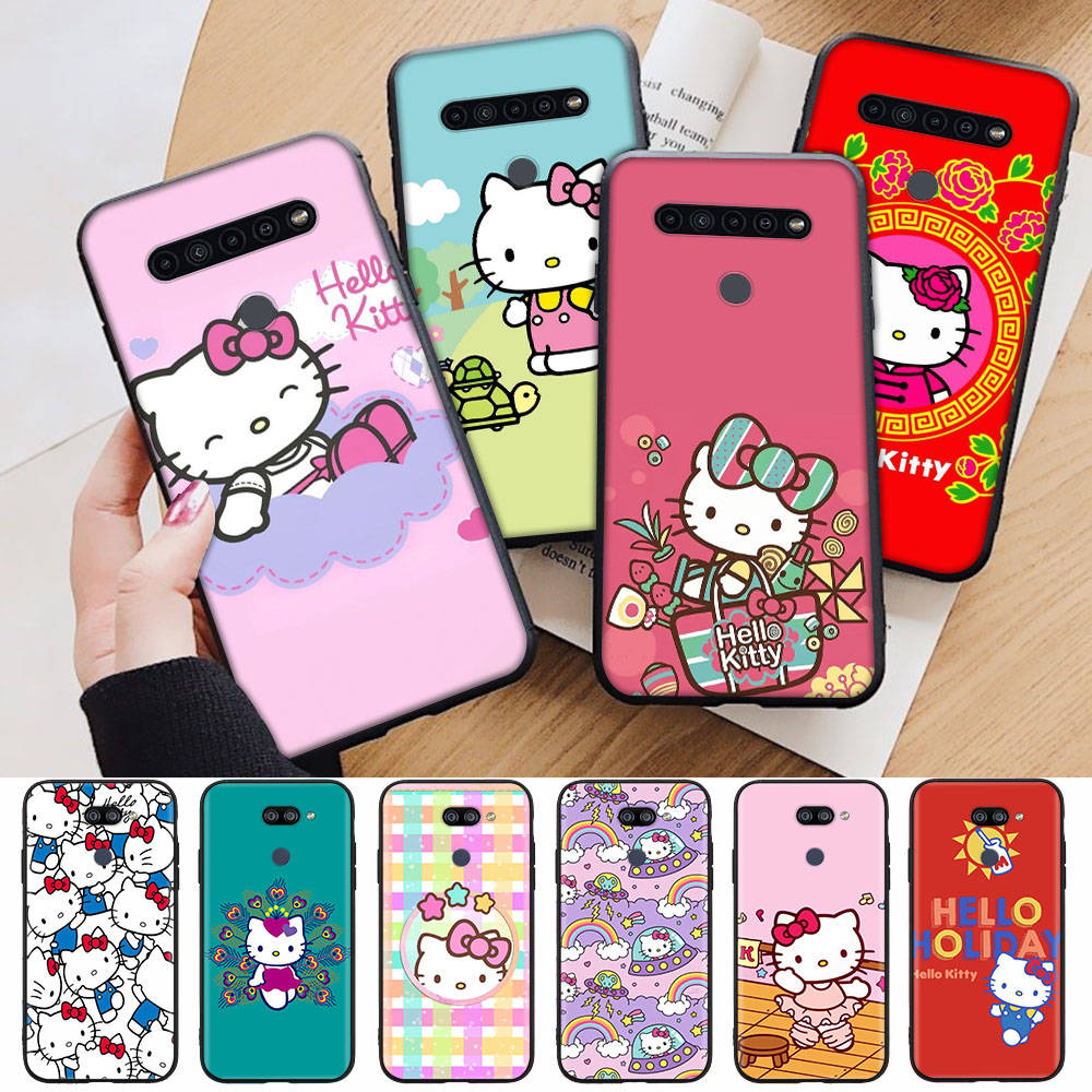 AH43 Hello Kitty черный чехол для Xiaomi Poco X6 M5 M6 F5 F6 F1 C65 C55 C50 C51 C40 Redmi Note 7 8 14C A3X 13C 12C 11 10A 9C Pro мягкий чехол
