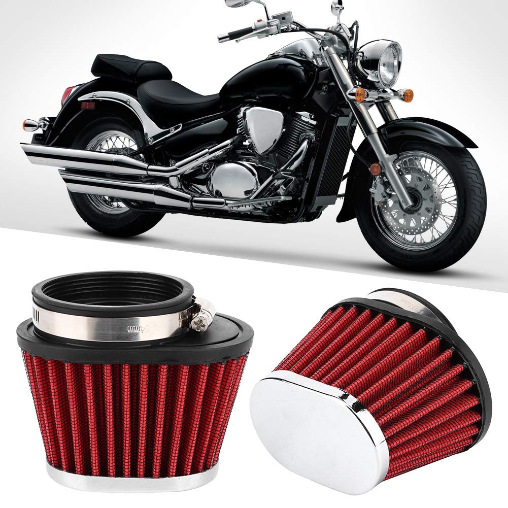 Воздушный фильтр двигателя мотоцикла Akozon, Воздушный фильтр двигателя с грибовидной головкой, Аксессуар для Honda Yamaha Suzuki Kawasaki (60мм)