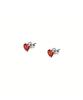 Silver Earrings With Red Zircons Stone LPS01AWV26 For Women