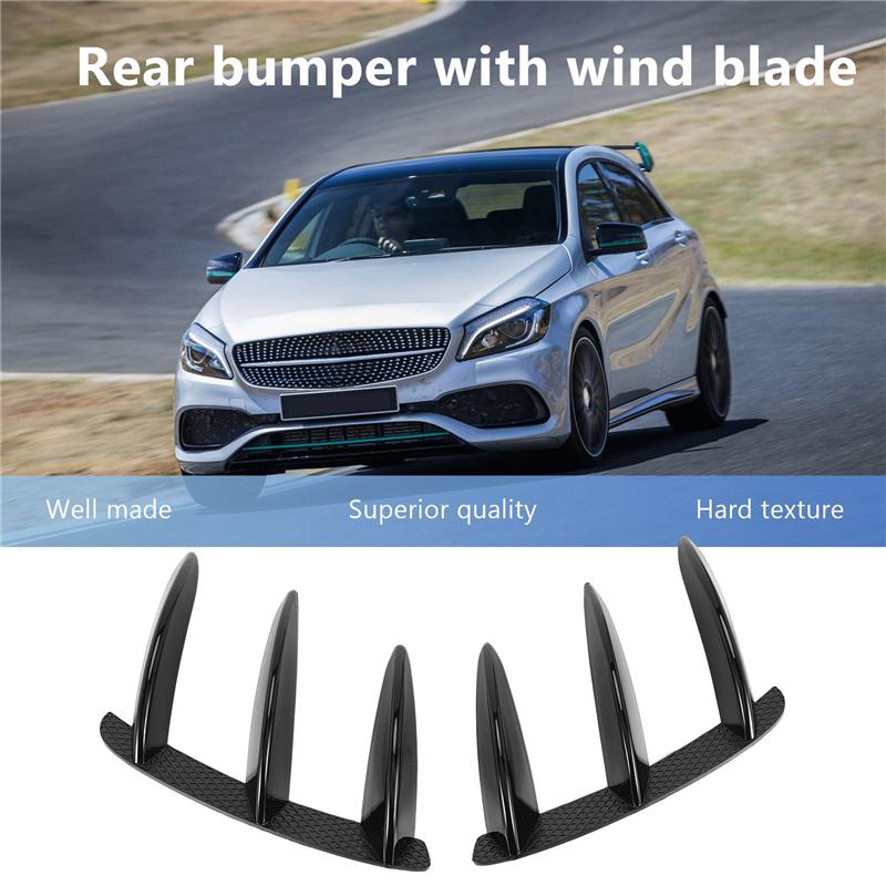 Rear Bumper Spoiler Side Air Outlet Wing Canard Fin For Mercedes Benz A-Class W176 A200 A260 A250 A45 For AMG-A99D