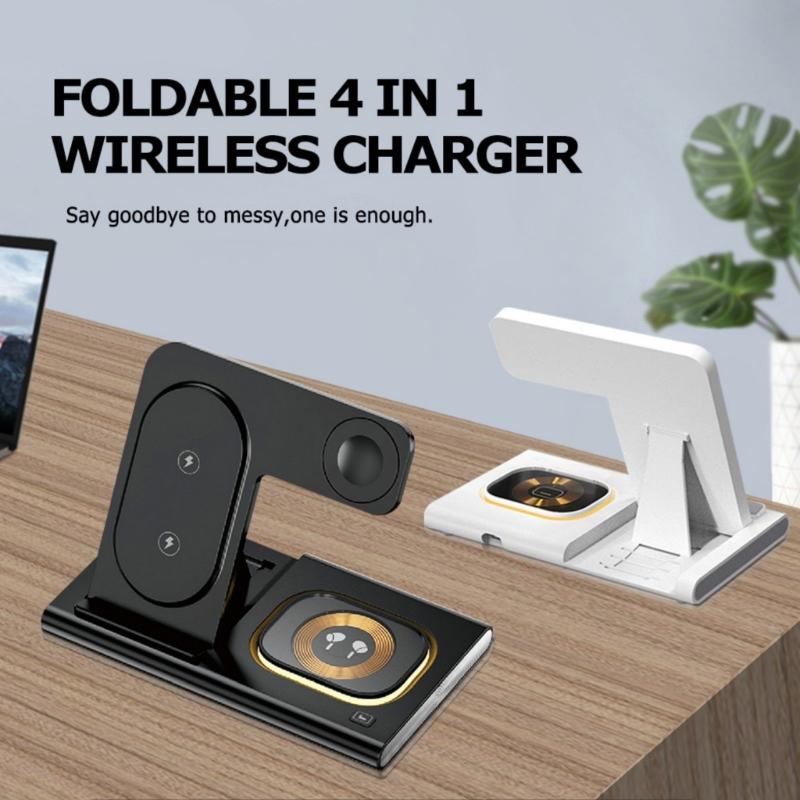 3 in 1 Wireless Charging Station for Phone 16 15 14 and Watch Series with Earphone Compatibility