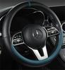 vcxja9 Full Leather Universal Car Steering Wheel Cover Breathable Anti Slip Car Decoration 37-38cm Steering Wheel Cover Accessories