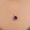 Amethyst Gemstone 925 Sterling Silver Jewelry Stylish Pendant 0.58" Gift For Her CZP-15-10