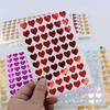 600 шт./10 листов лазерные наклейки в виде сердец с любовью блестящие самоклеящиеся наклейки в виде сердец для студенческого альбома-планировщика