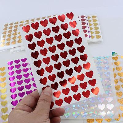600 шт./10 листов лазерные наклейки в виде сердец с любовью блестящие самоклеящиеся наклейки в виде сердец для студенческого альбома-планировщика