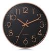 8 Inch 3D Numerals Easy To Read Wall Clock Classic Elegant Modern Silent Quartz Clocks for Living Room Bedroom Office