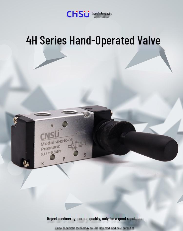 Two-Position Pneumatic Hand Lever Valve 4H210-08/4H310-10: Five-Way Manual Directional Control Valve