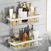 2Pcs Thicken Wall-Mounted Shelf Rack Rustproof Home Storage Organizer  Bathroom Accessories